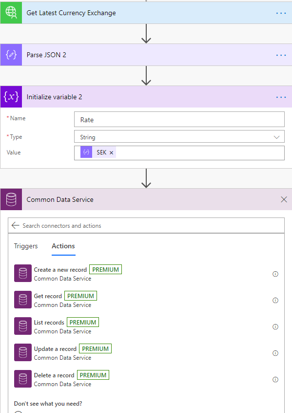 this image shows Common Data Service