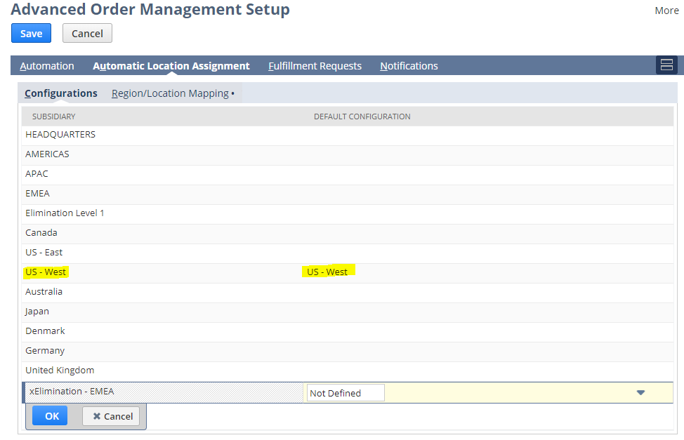 OneWorld NetSuite environment