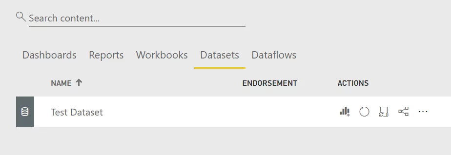 Infographic show the Power BI Dataset REST API