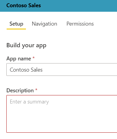 Published Power BI App