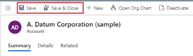 Save and Save Close