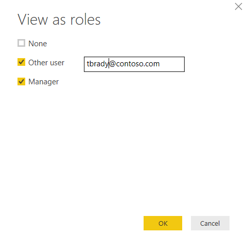 View as Roles in Modelling tab