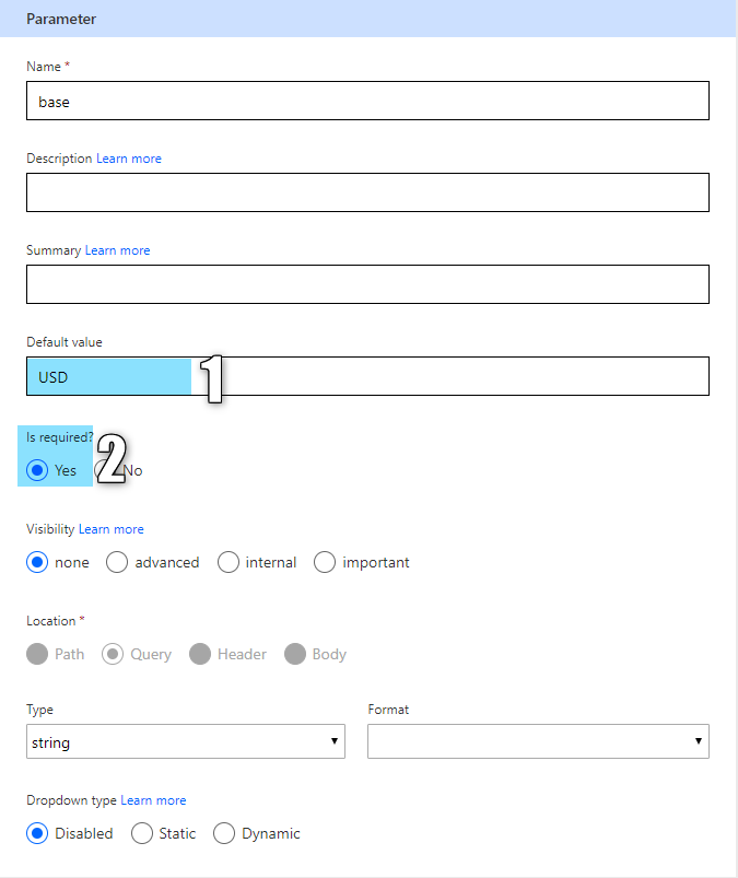 default value