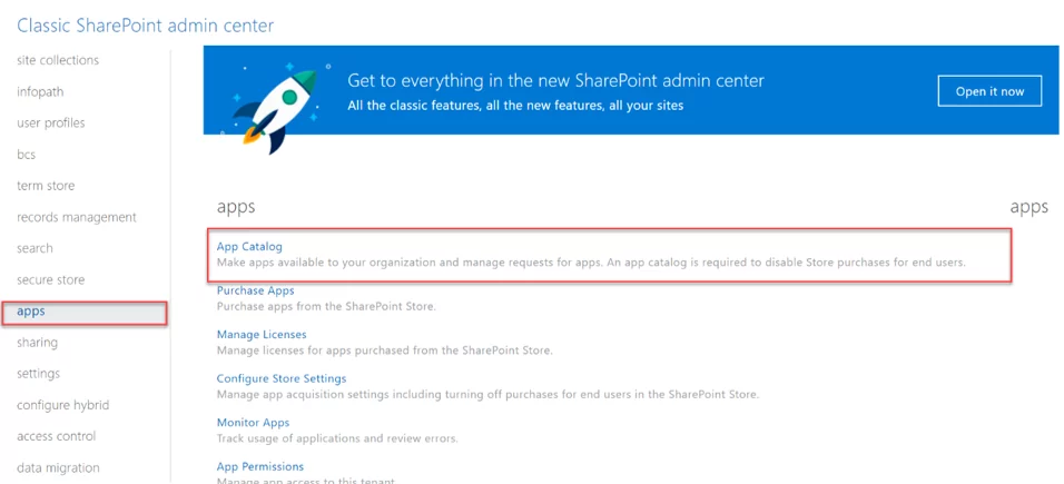 sharepoint online app catalog