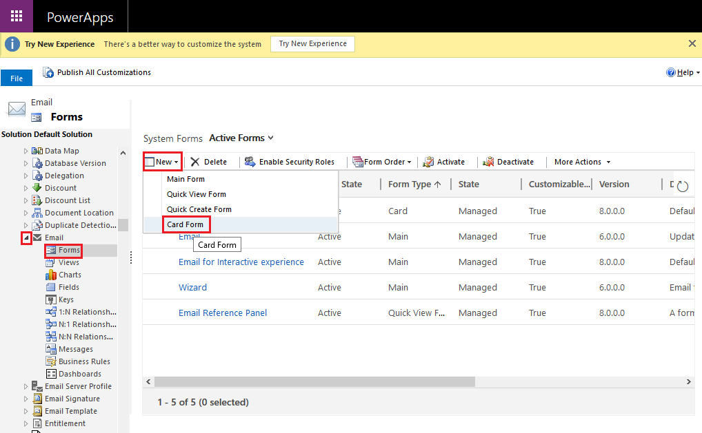 this image shows Card Form for the entity-Dynamics 365 Release Wave 2