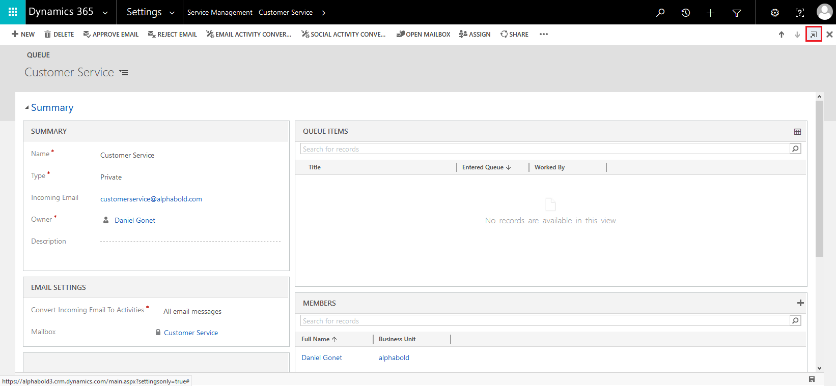 this image shows the Customer JavaScript - Dynamics 365's Queues