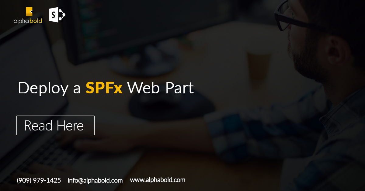 Deploy A SPFx Web Part AlphaBOLD