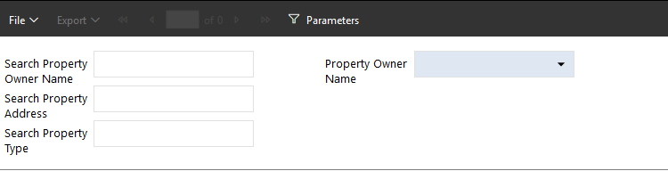 Infographic that show the Search Property Owner Name - Power BI Paginated Reports