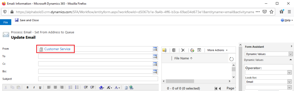this image shows the Set Properties button- Dynamics 365's Queues