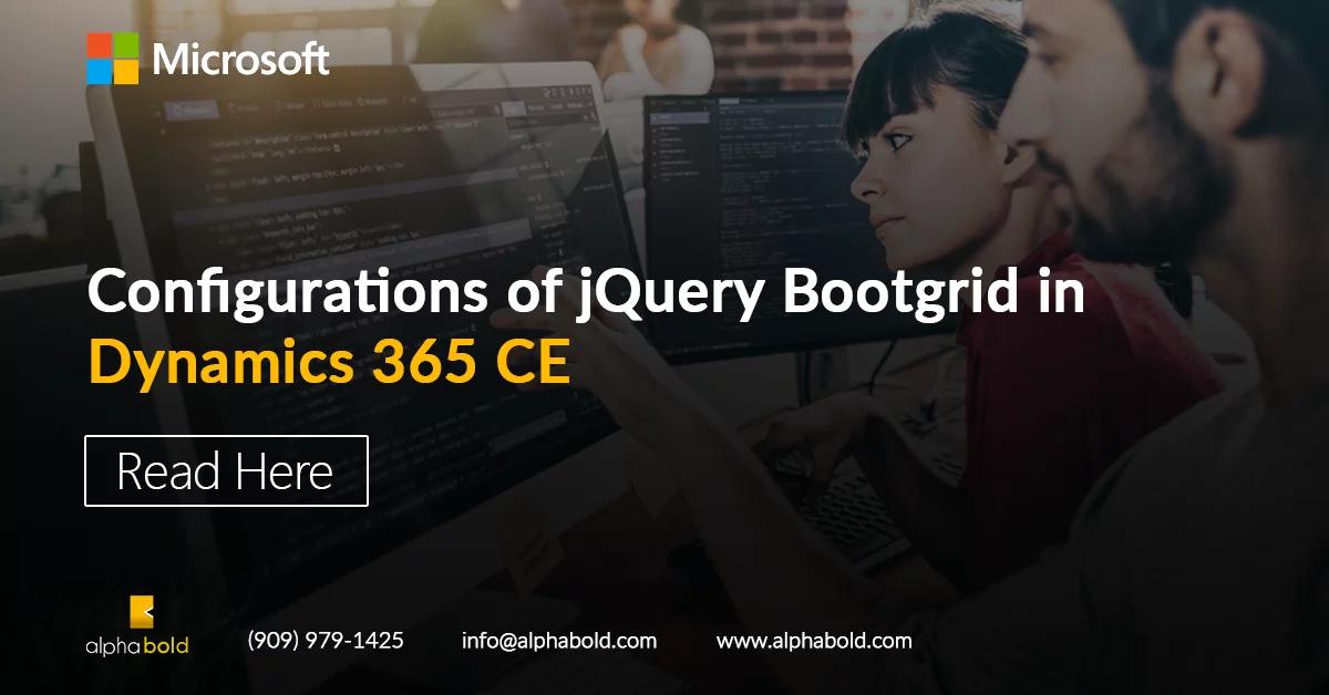 dynamics 365 ce jquery bootgrid