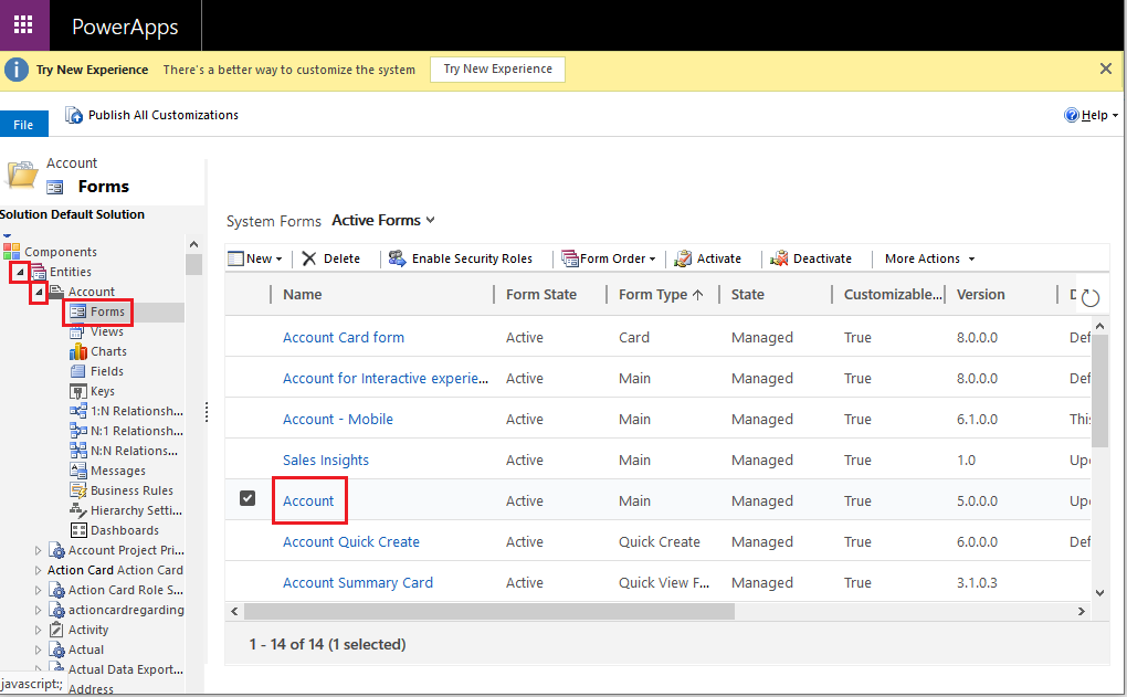 this image shows environment customizations - Dynamics 365 Release Wave 2