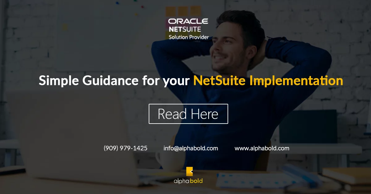 Infographic show the NetSuite implementation guide