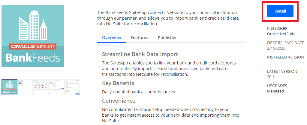 Bank Feeds suiteapp netsuite