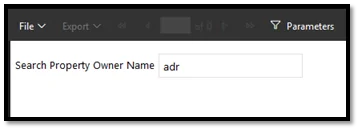 search box for the List parameter