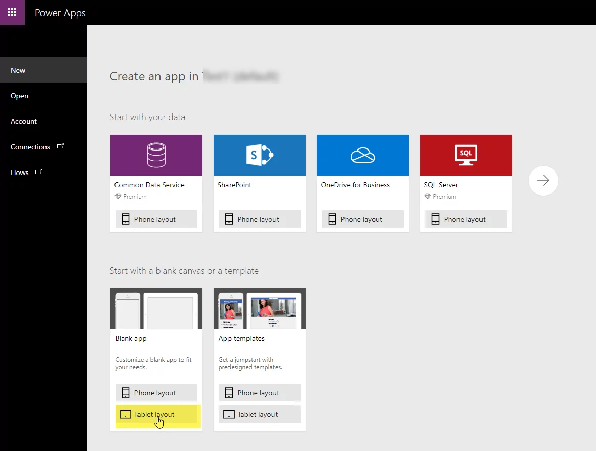 Tablet layout