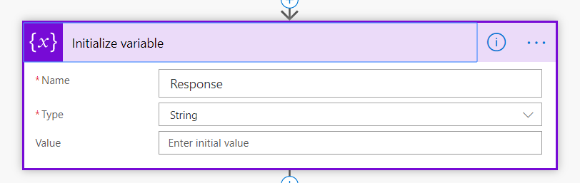 initialize variable