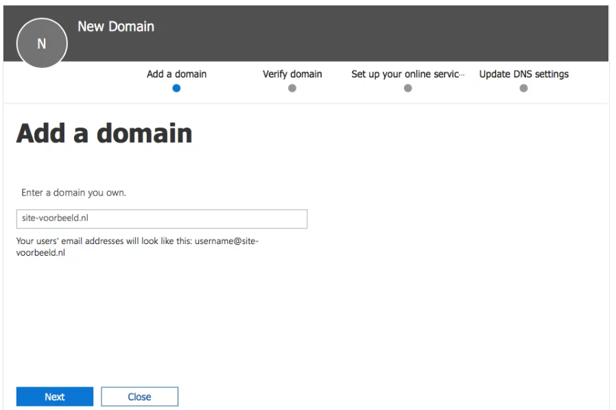 Add Domain