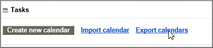 Export calendars