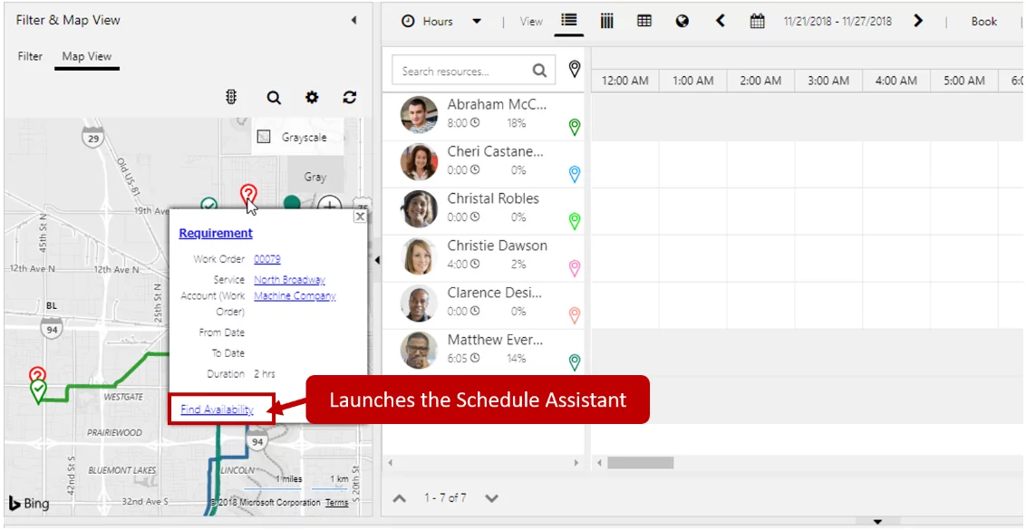 Find Availability | Dynamics 365 Field Service