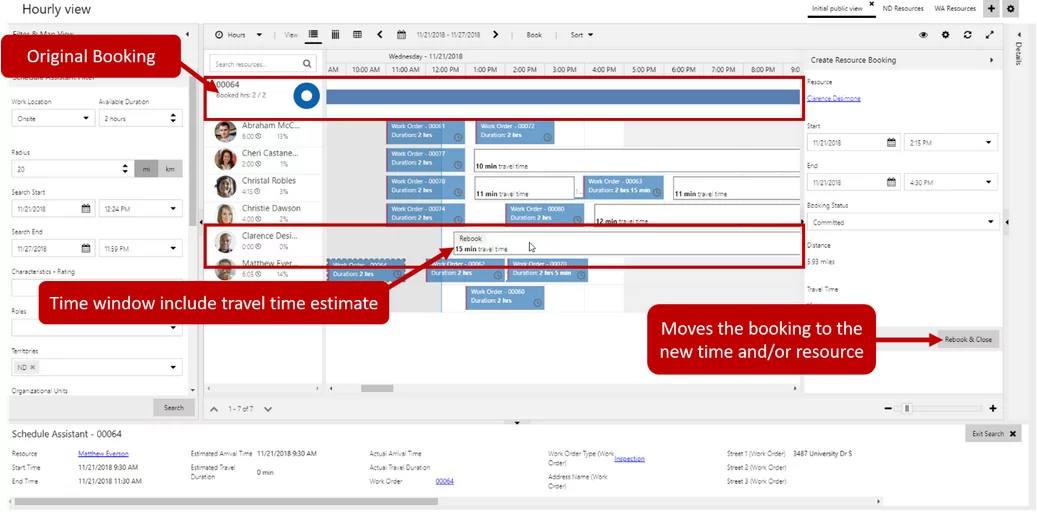 Reschedule and move items 2