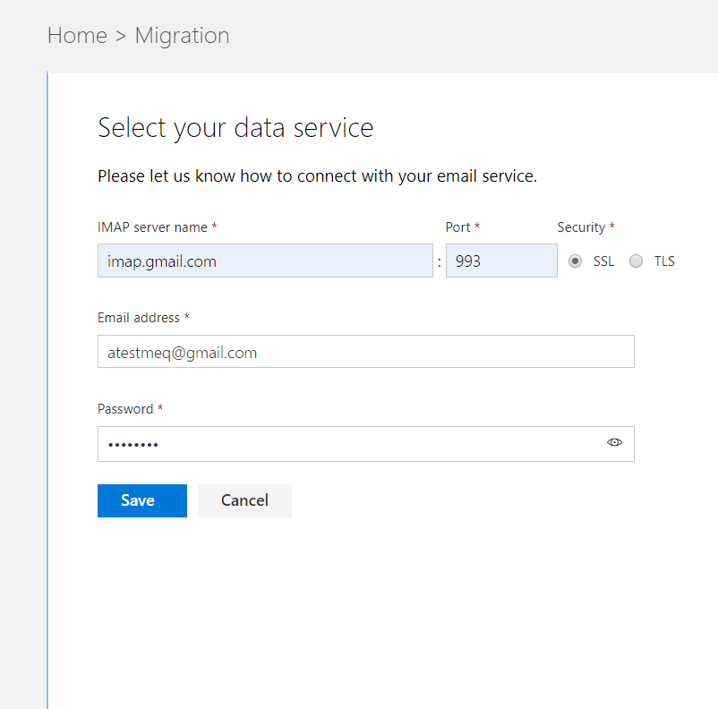 account credentials