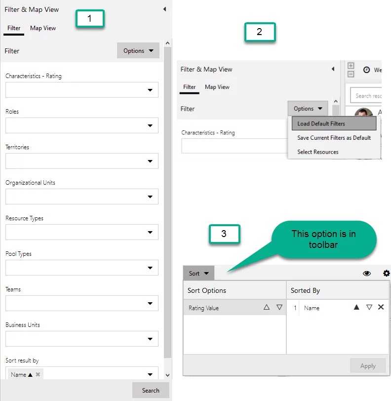 filter customizations