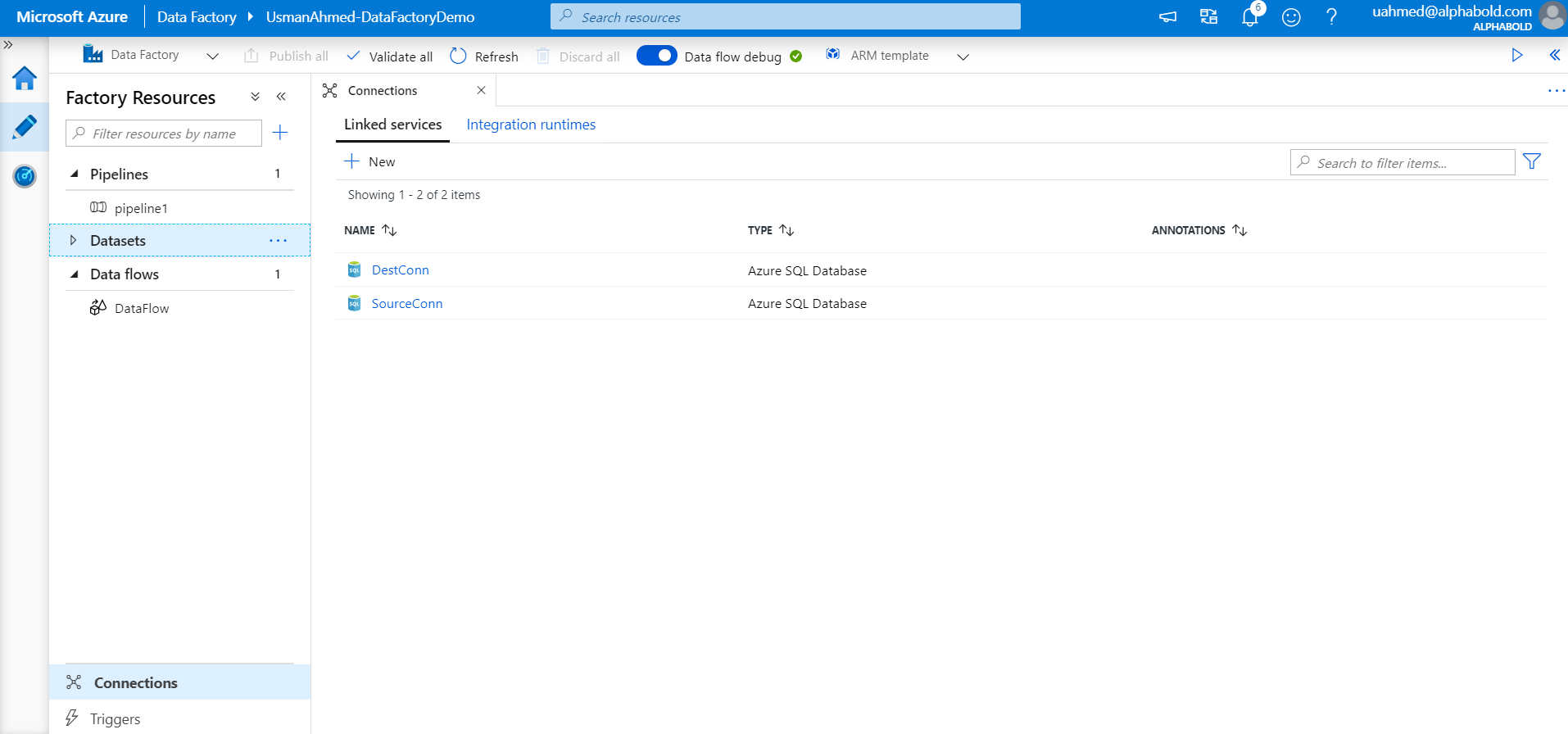 azure linked services