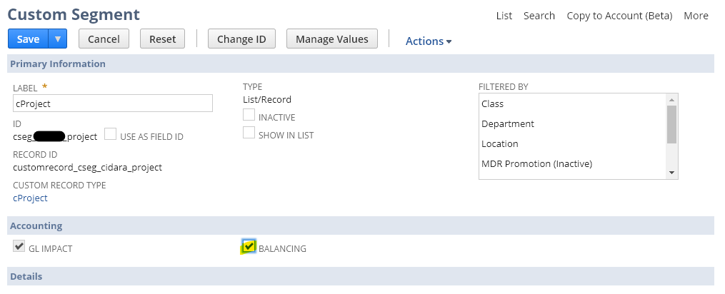 custom segment record