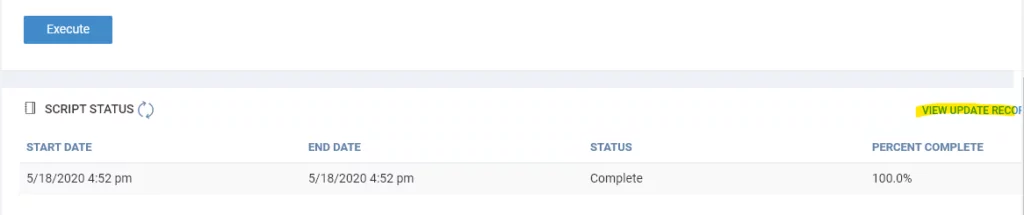 this image shows script status - Fixing Inventory Costing Issues in NetSuite