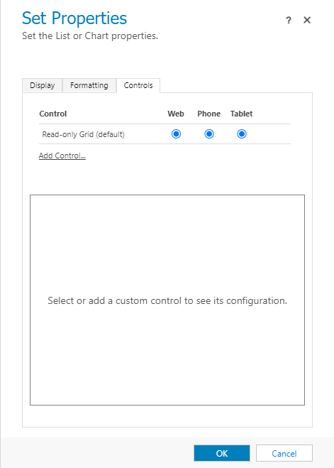 Configuring a component in Dynamics