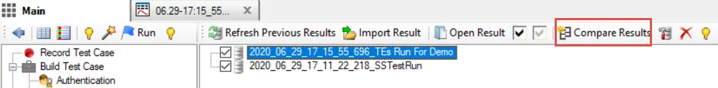 Comparing Test Results