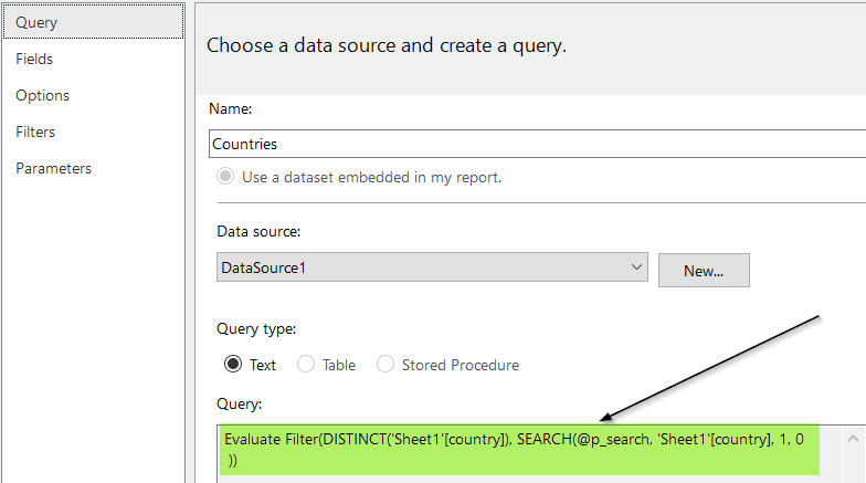 choose a data source and create a query