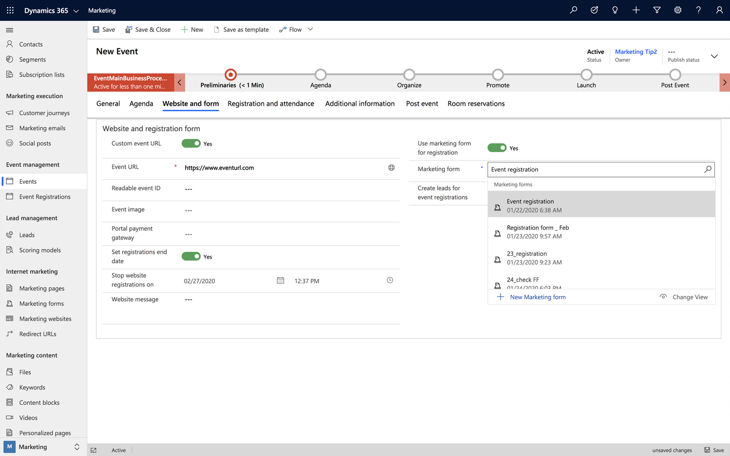 All New Dynamics 365 Marketing Event Management