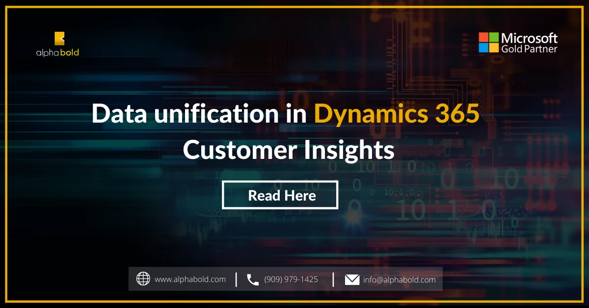 This image shows Data unification in Dynamics 365 Customer Insights