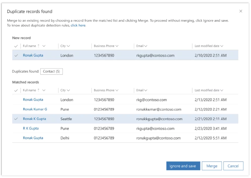 Duplicate detection & merge new capabilities