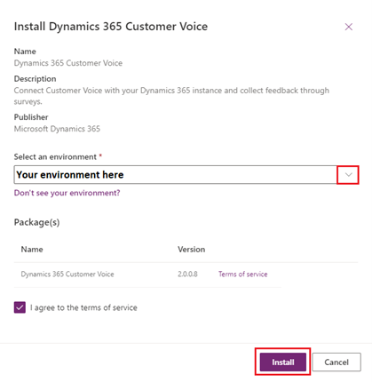 this image shows choose the appropriate Dynamics 365 environment