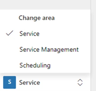 Infographic that shows that we have multiple areas in our customer service hub - sitemap navigation in dynamics 365