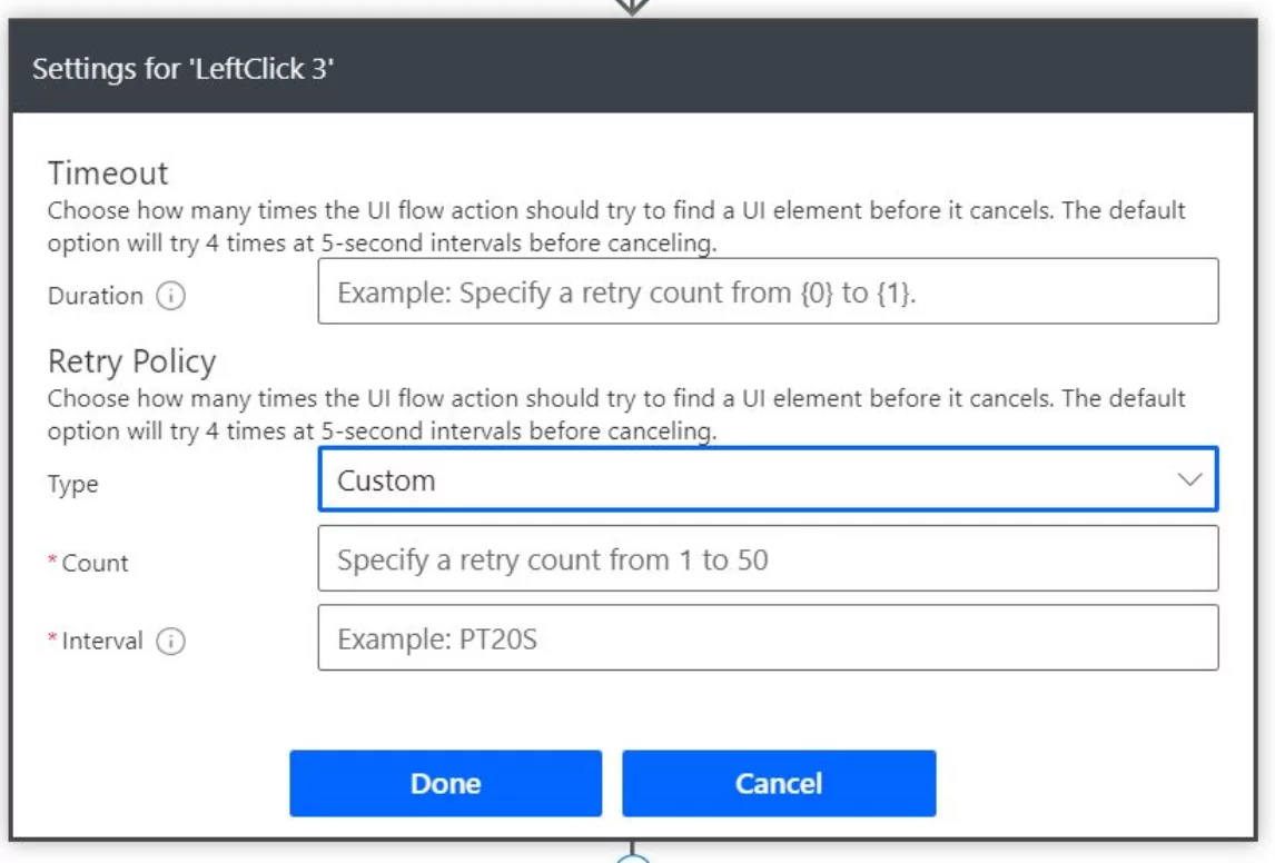 Customize the retry and the timeout settings