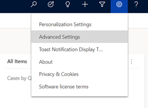 Infographic that shows the application and select an advance setting