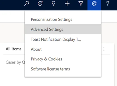 Infographic that shows the application and select an advance setting