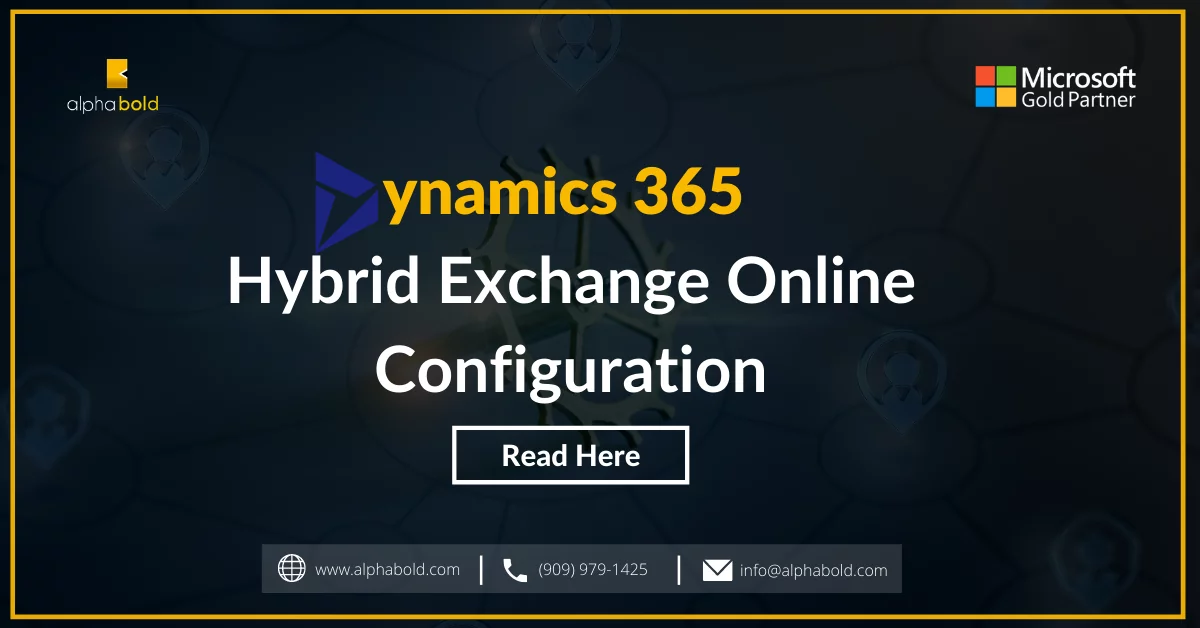 this image shows Dynamics 365 Hybrid Exchange Online Configuration