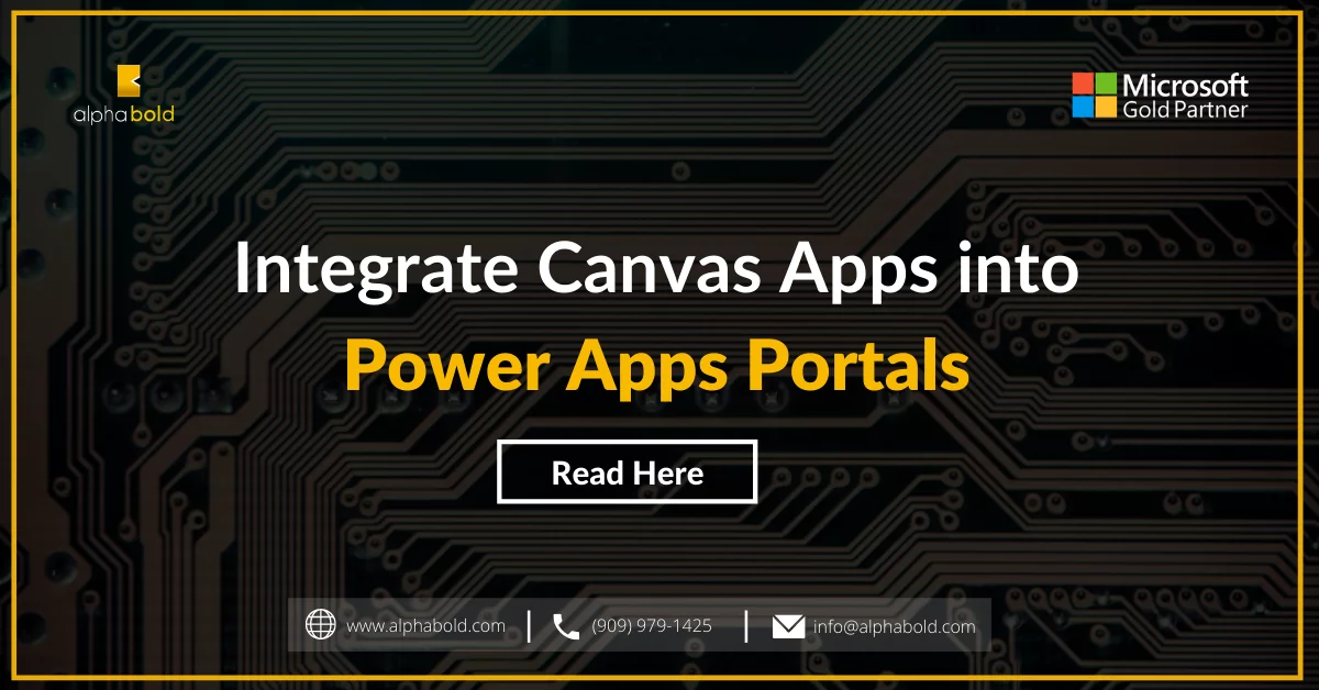 Integrate Canvas Apps into Power Apps Portals