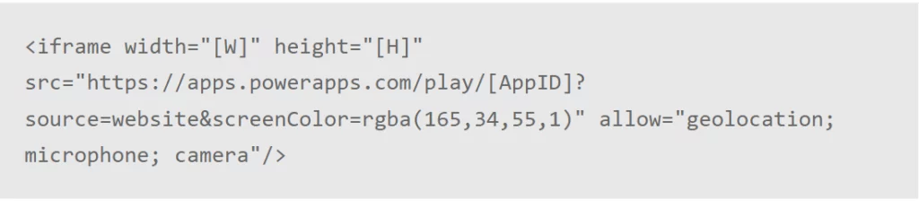 this image shows Microsoft Docs' embedded code