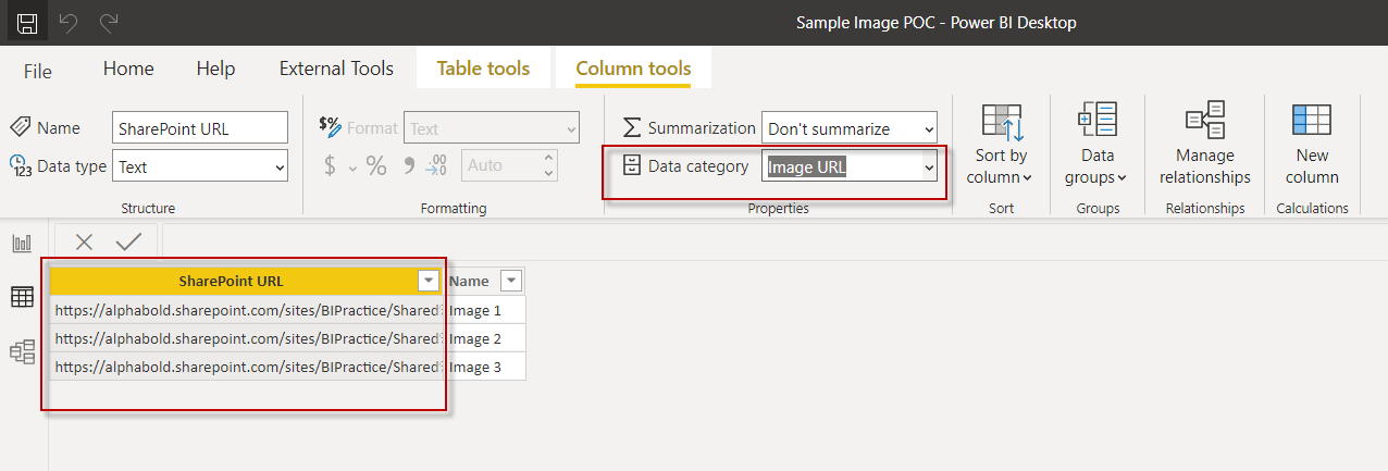 Data category