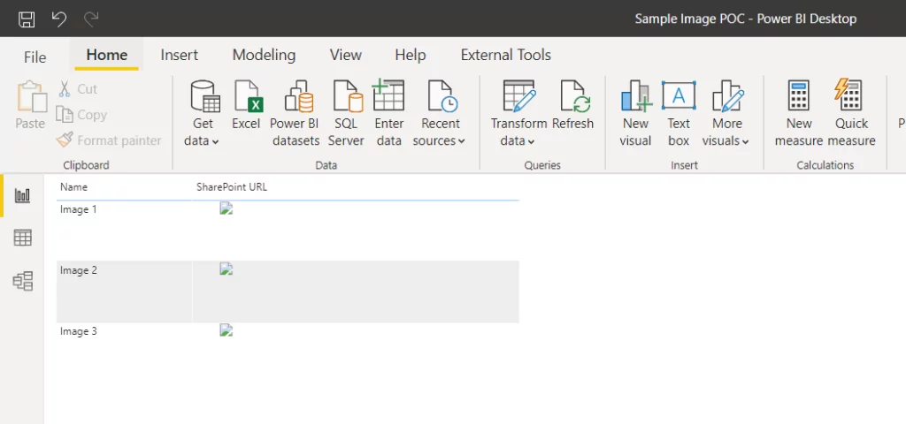 Infographic that show see URL's images on Power BI Desktop.