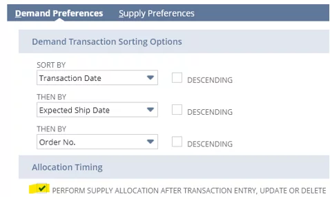 Create Allocation Schedule 