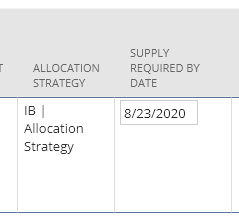 Allocation for Demand 