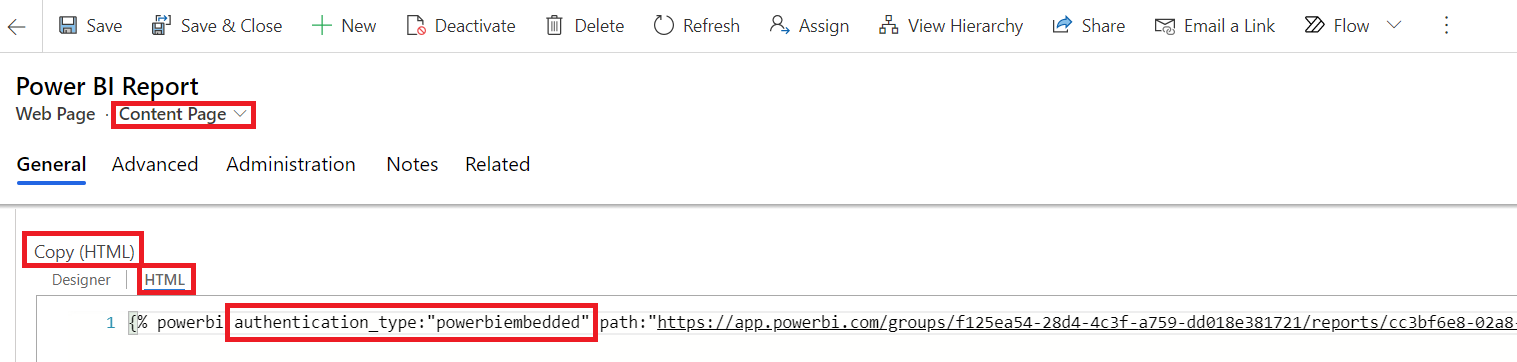 Power BI report