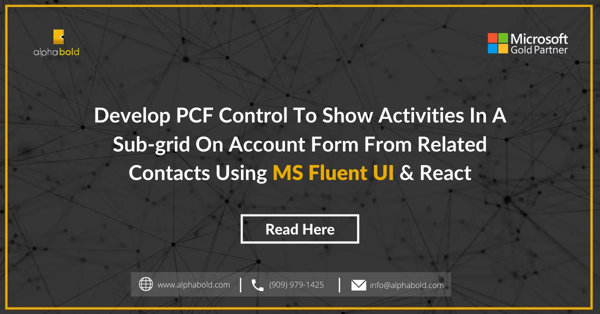 Develop PCF Control using MS Fluent UI and React.