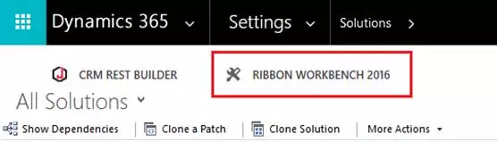 this image shows environment’s advanced settings - Selection Sensitive Ribbon Button